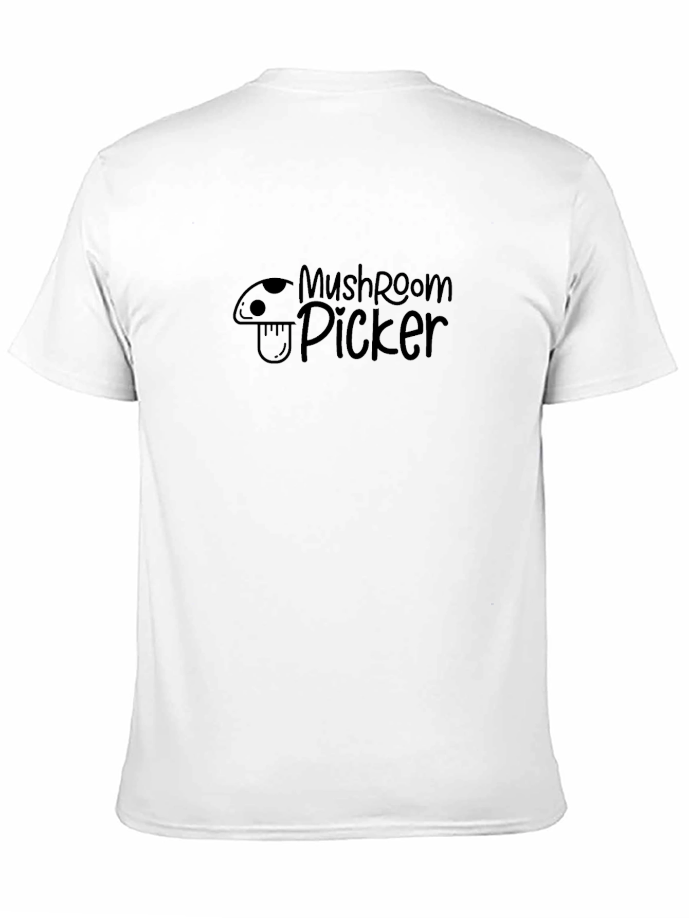 Mushroom Picker Graphic Tee - Black Cotton T-Shirt