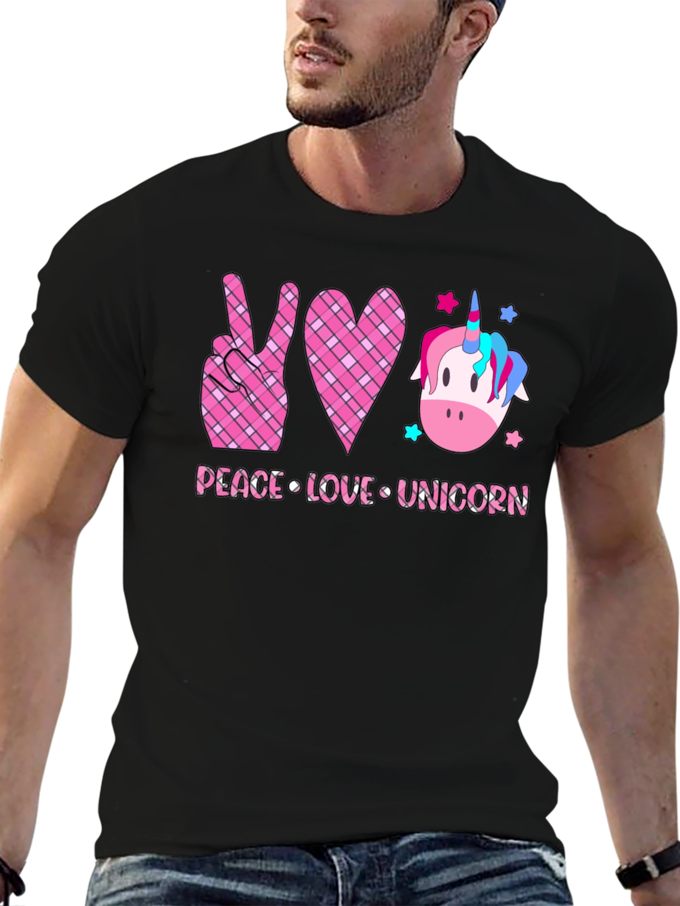 Peace Love Unicorn Graphic Tee