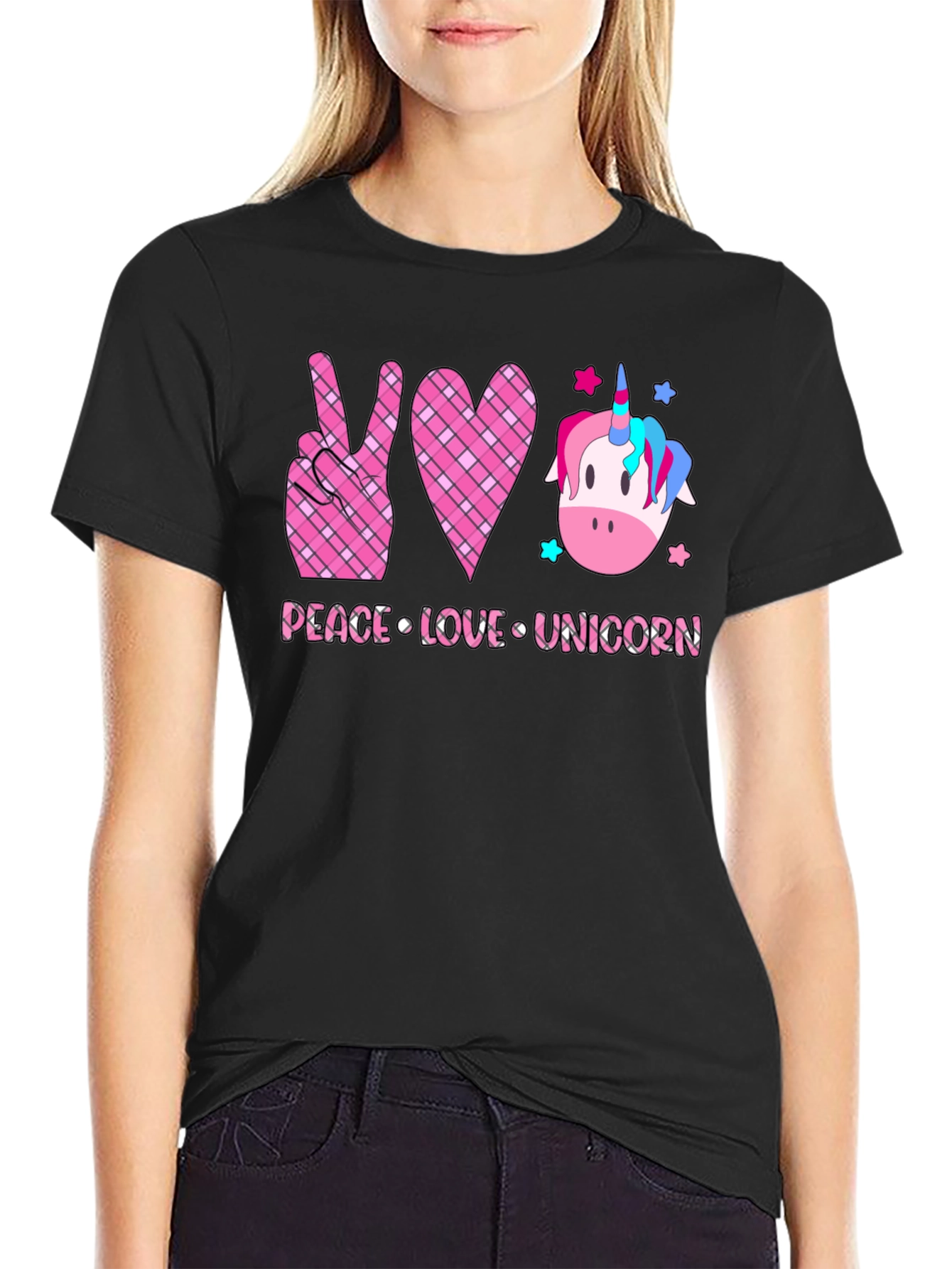 Peace Love Unicorn Graphic Tee