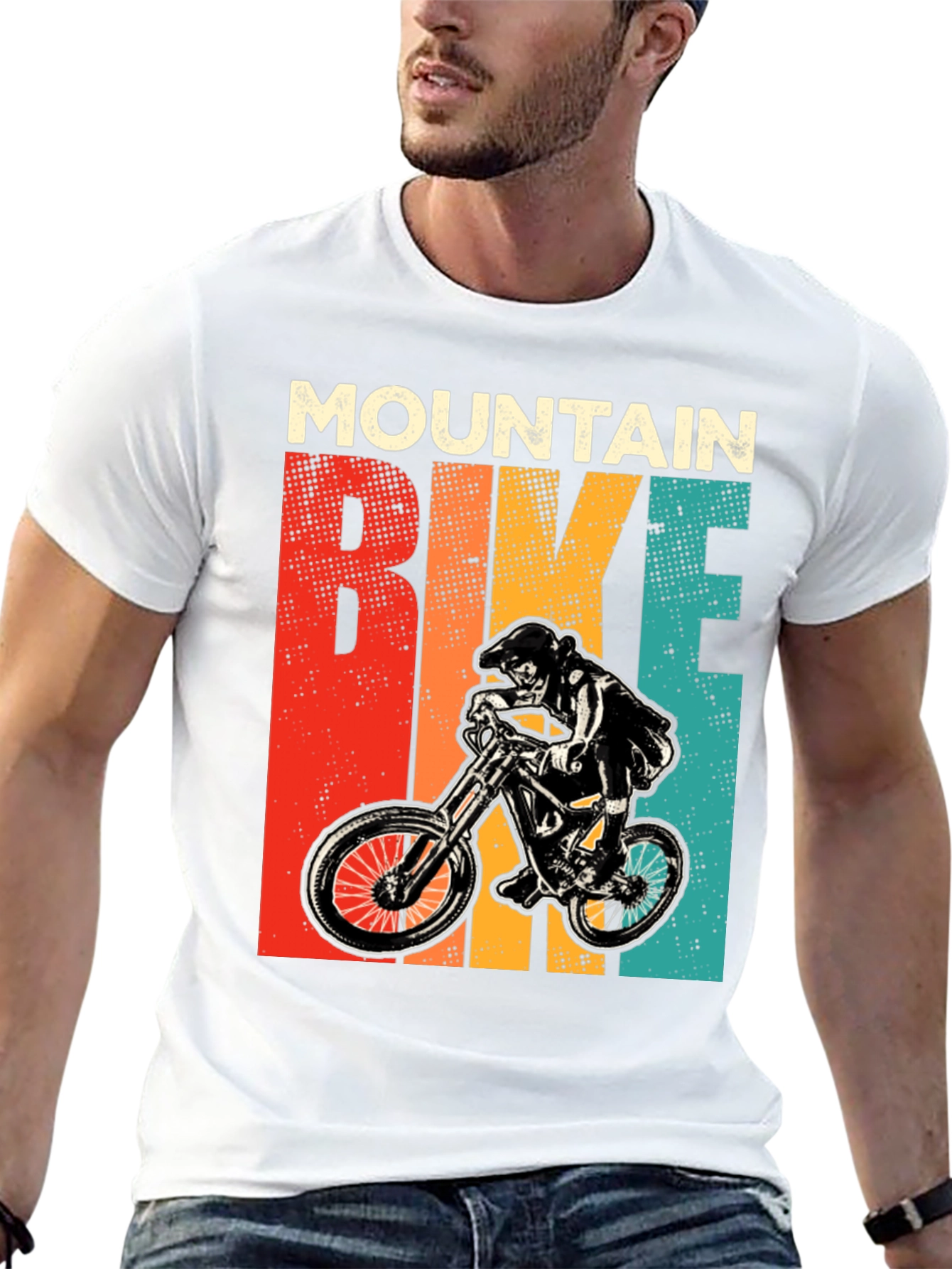 Mountain Bike Graphic Tee Retro Style