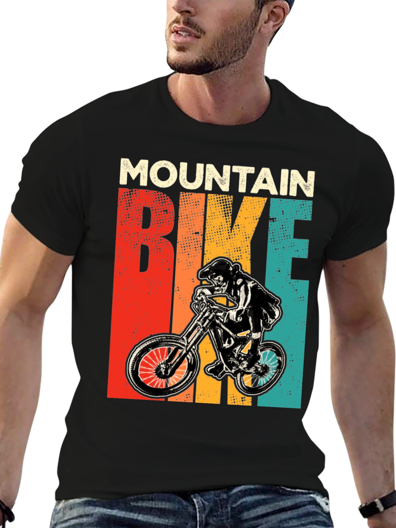 Mountain Bike Graphic Tee Retro Style