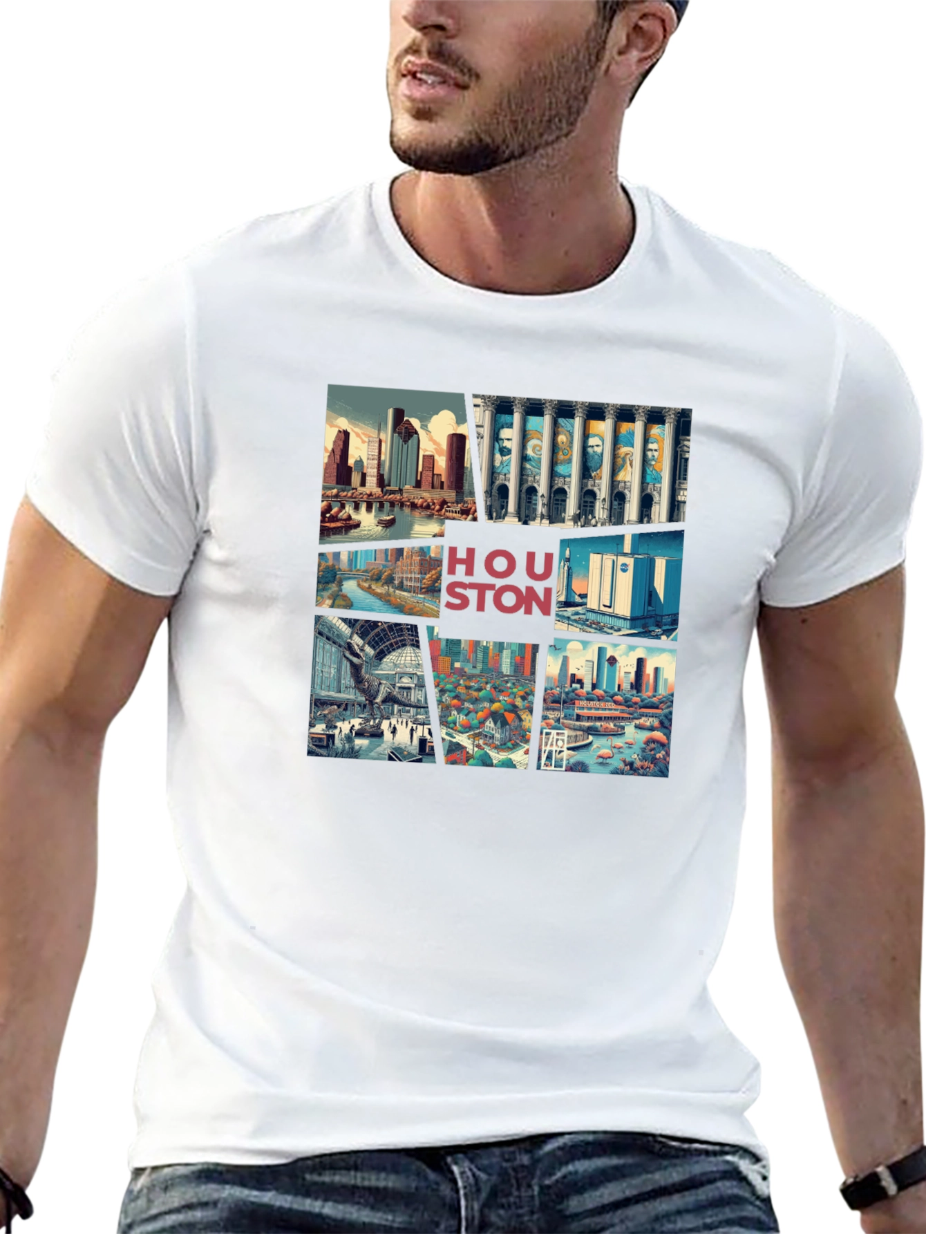 Houston Cityscape Graphic Tee