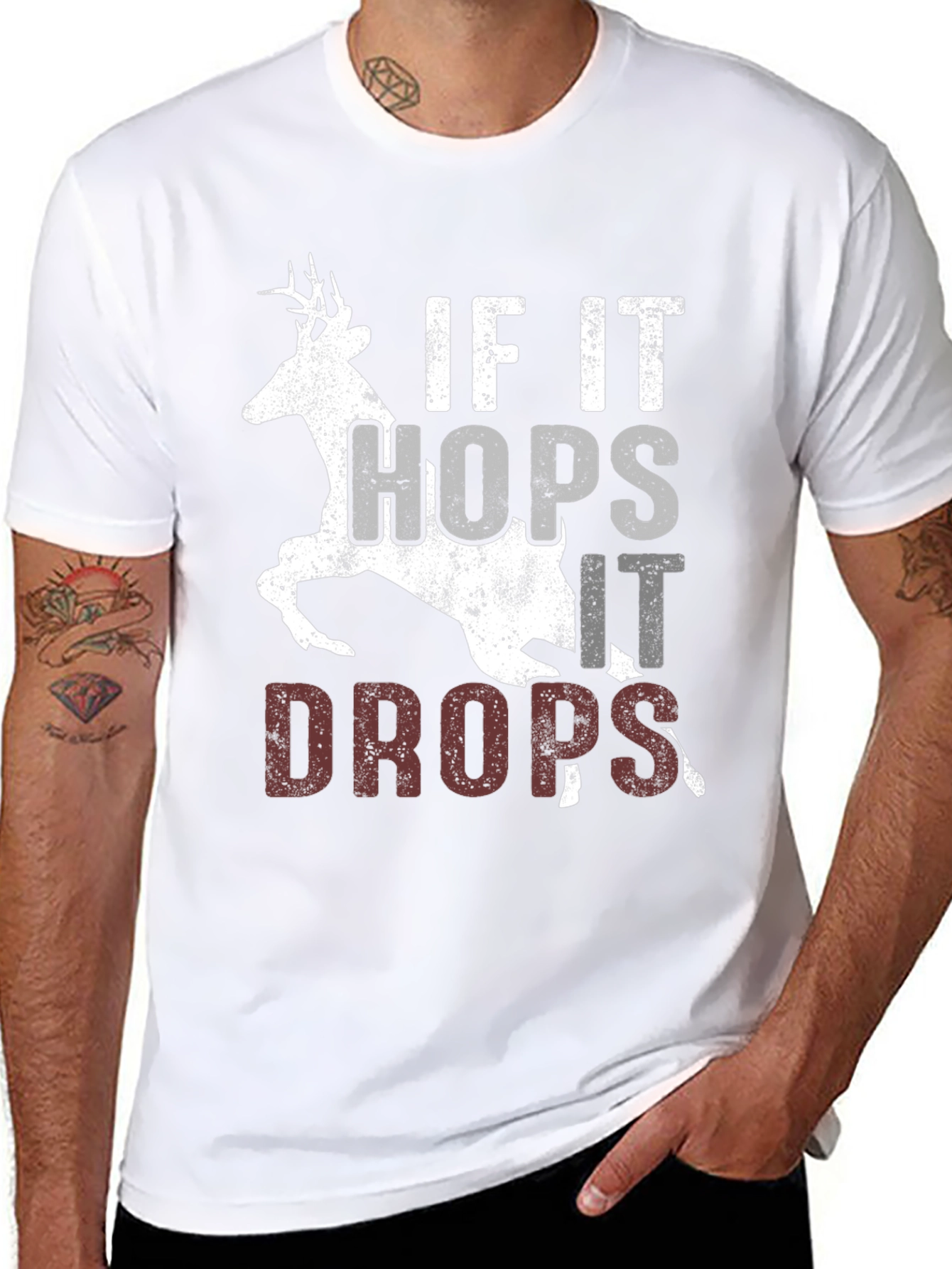 If It Hops It Drops Hunting Tee