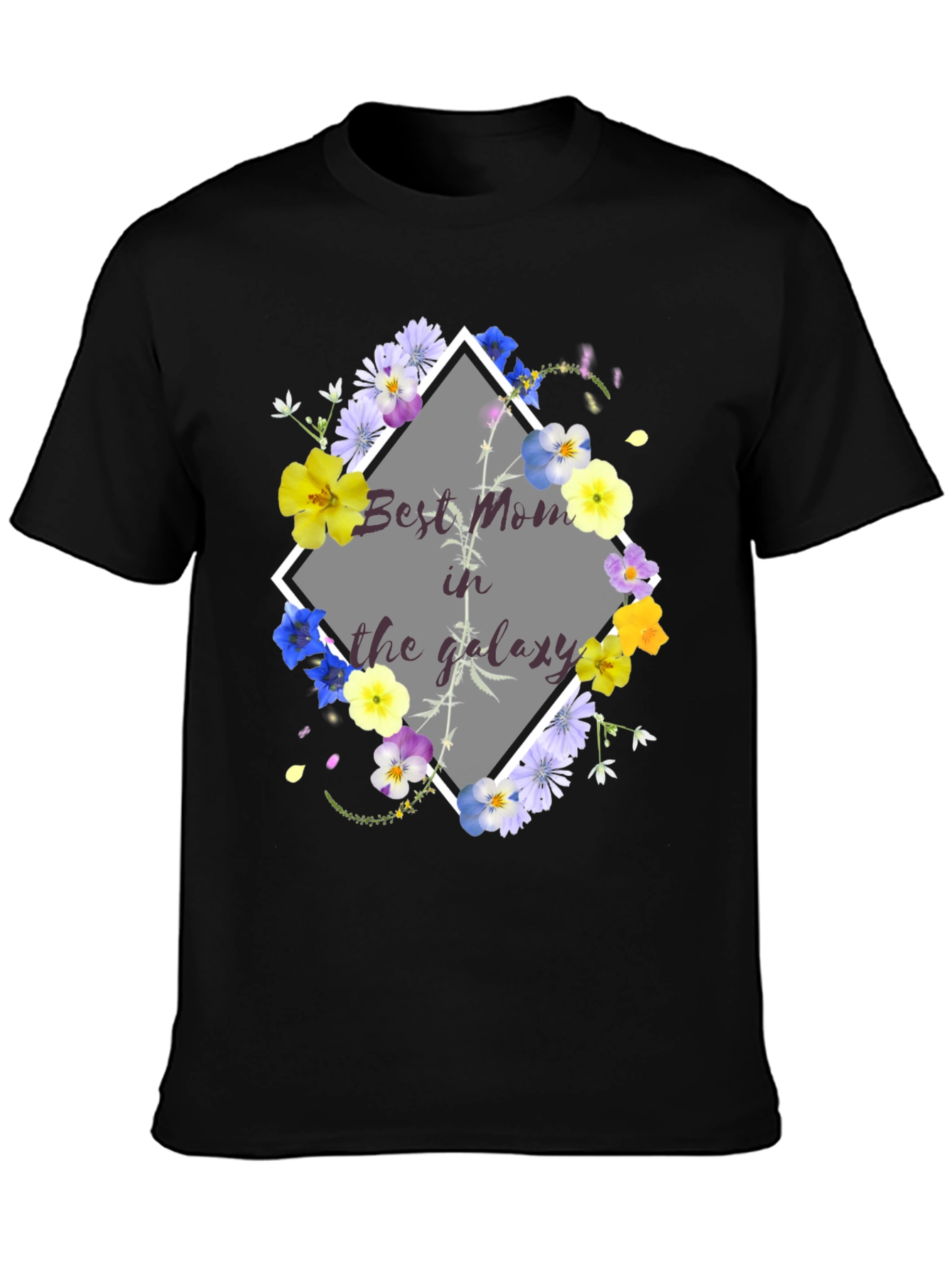 Best Mom in the Galaxy Floral T-Shirt