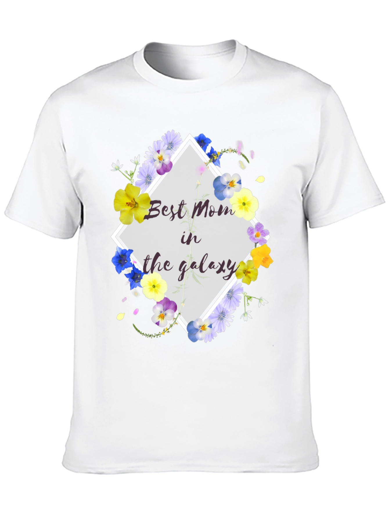 Best Mom in the Galaxy Floral T-Shirt