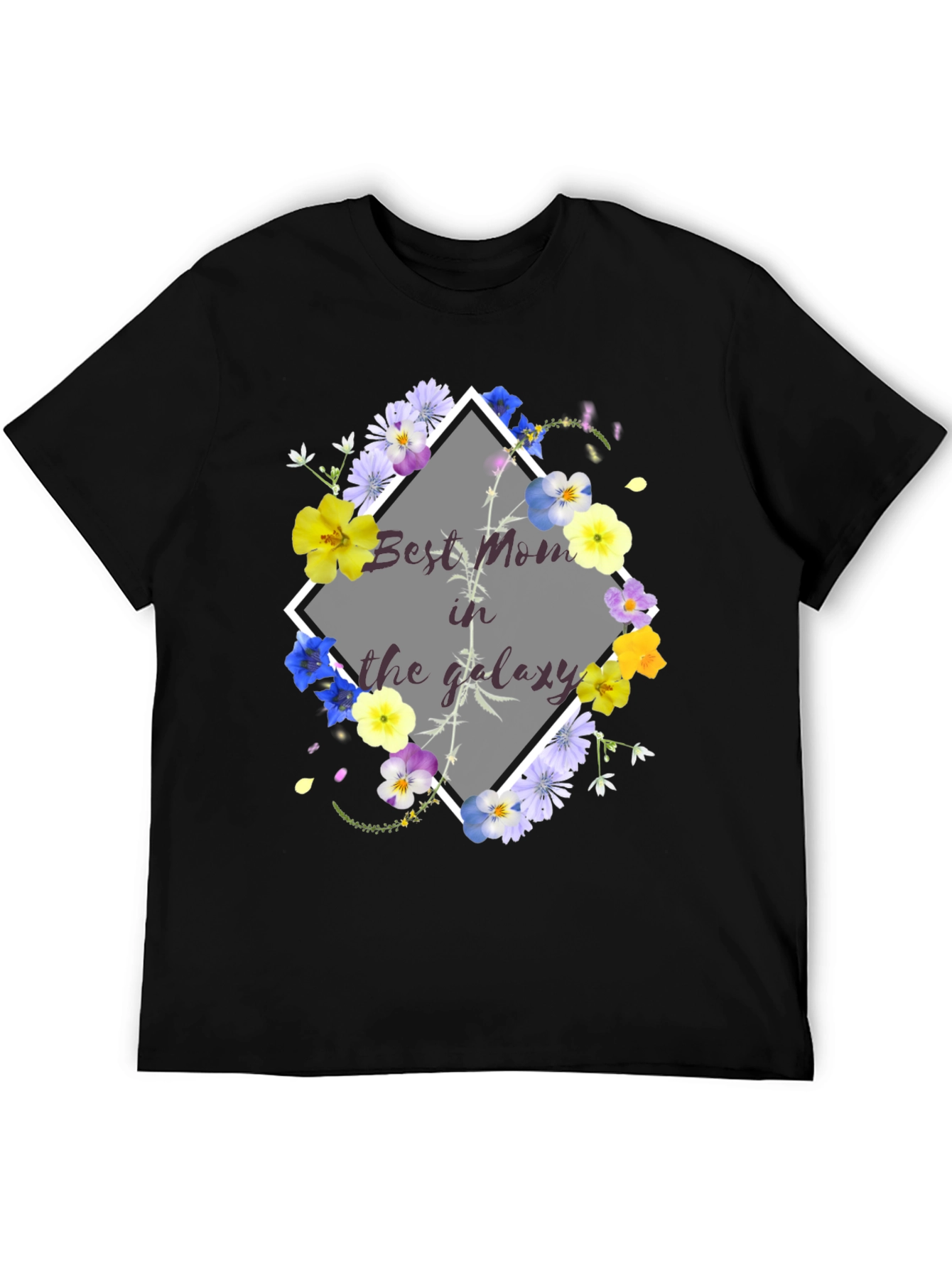 Best Mom in the Galaxy Floral T-Shirt