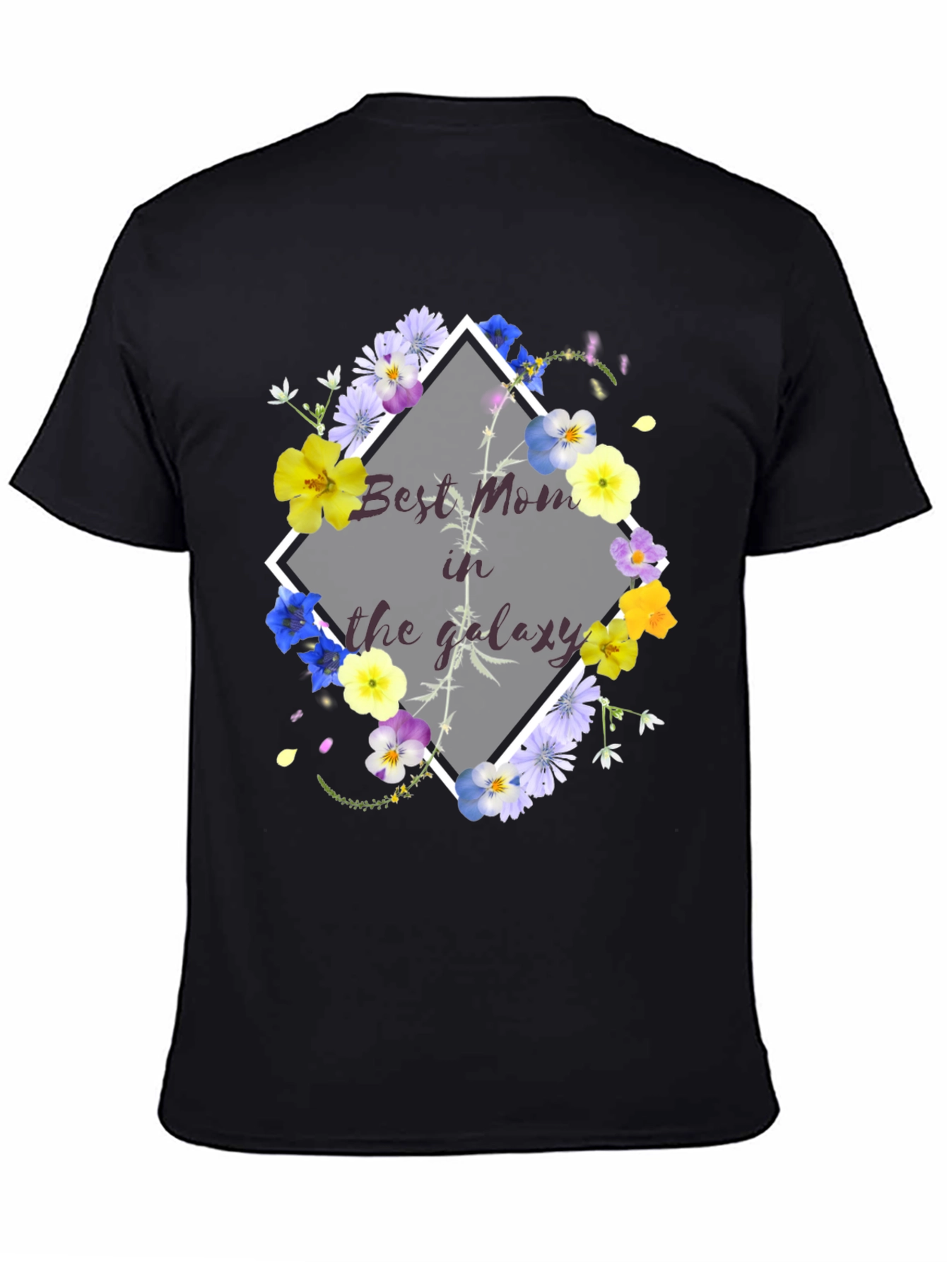 Best Mom in the Galaxy Floral T-Shirt