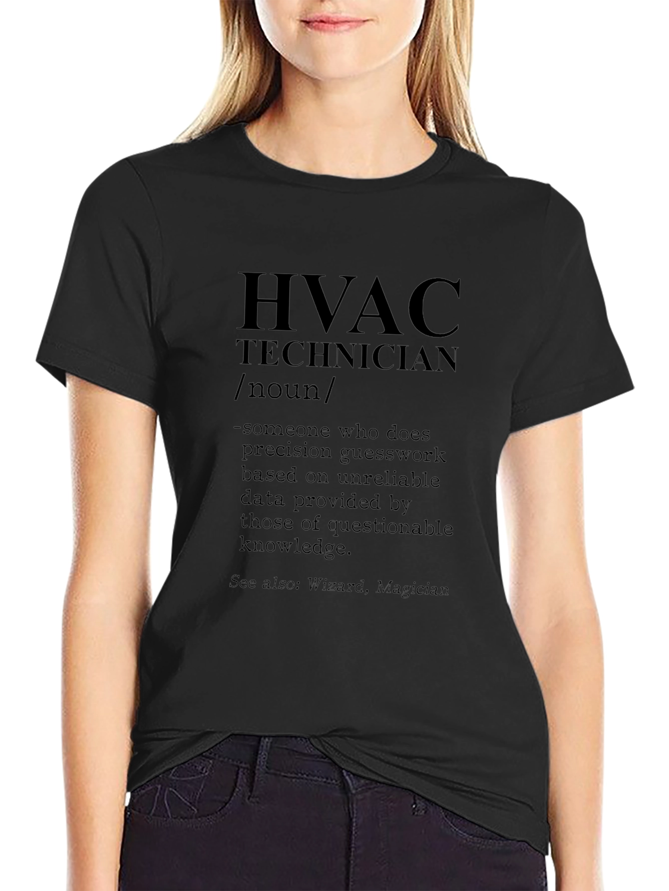 HVAC Technician Funny Definition Black T-Shirt