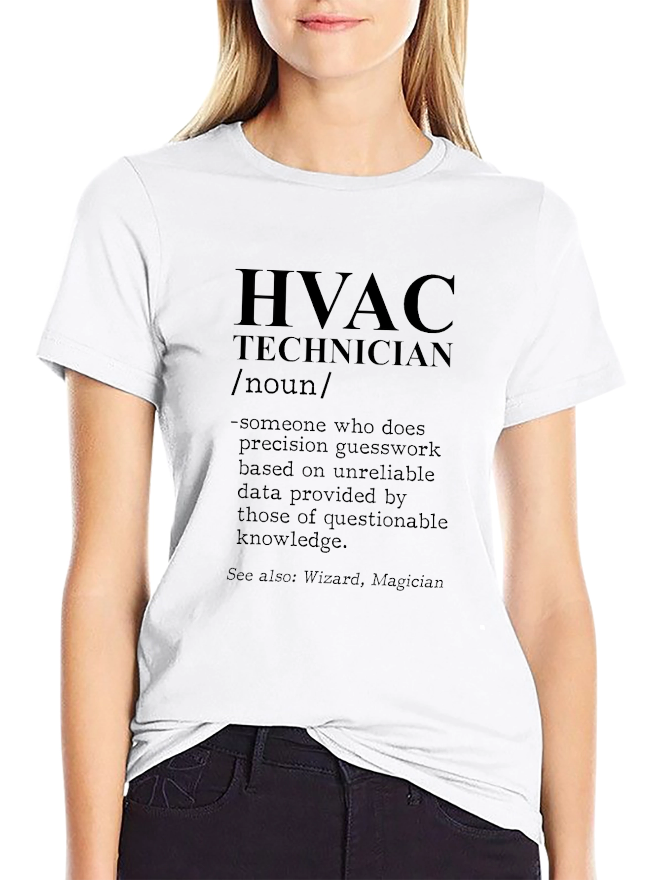 HVAC Technician Funny Definition Black T-Shirt