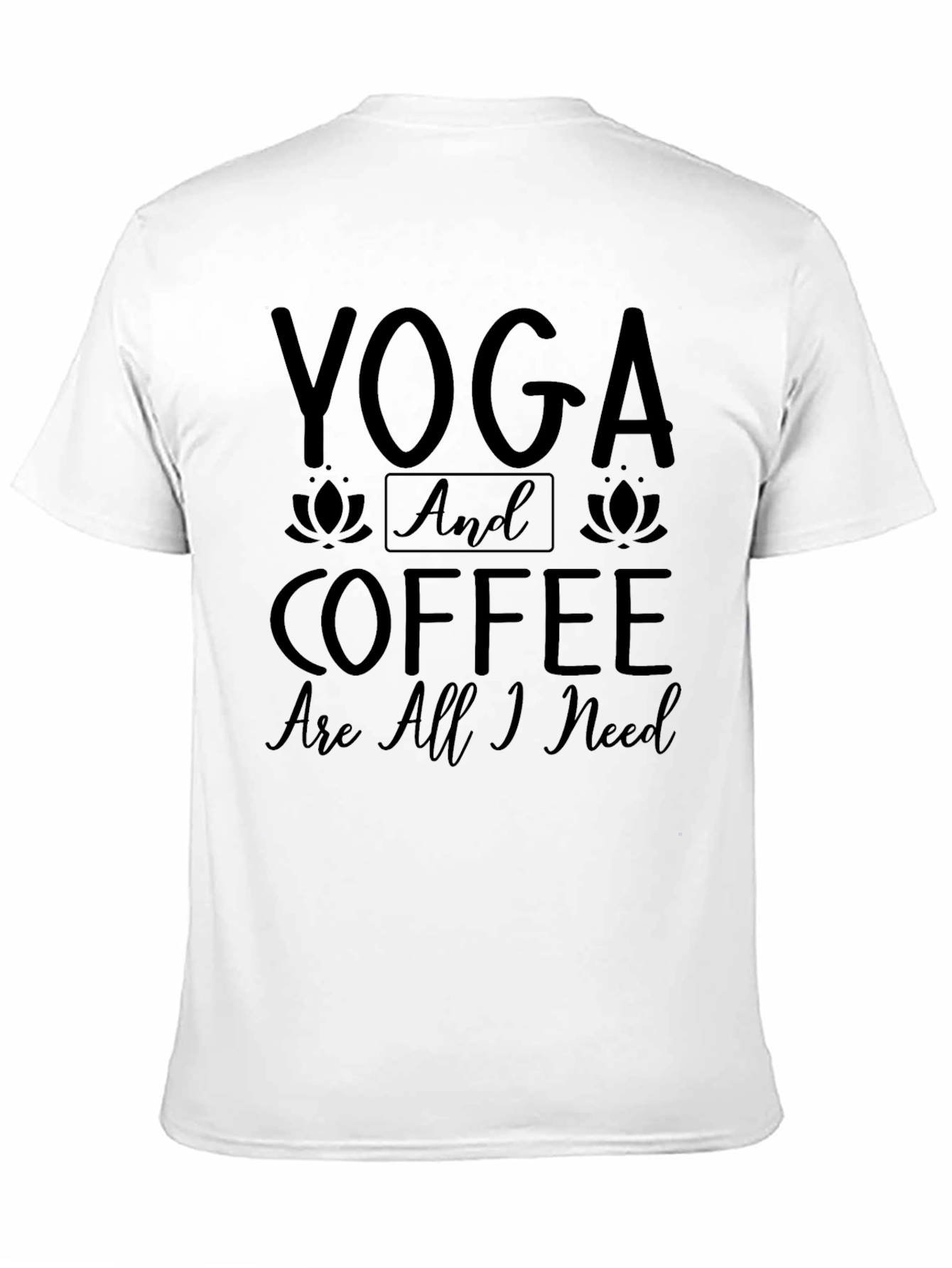 Yoga and Coffee Mens Black Graphic Tee