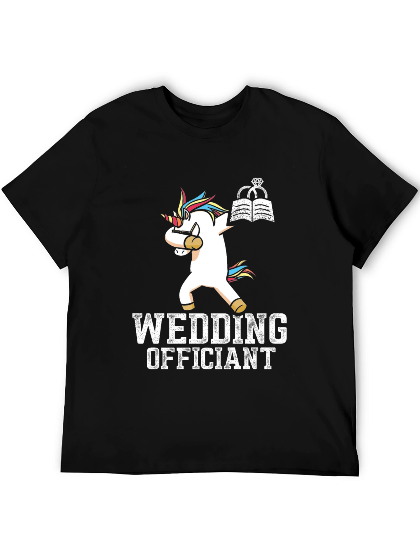 Wedding Officiant Unicorn Dabbing T-Shirt