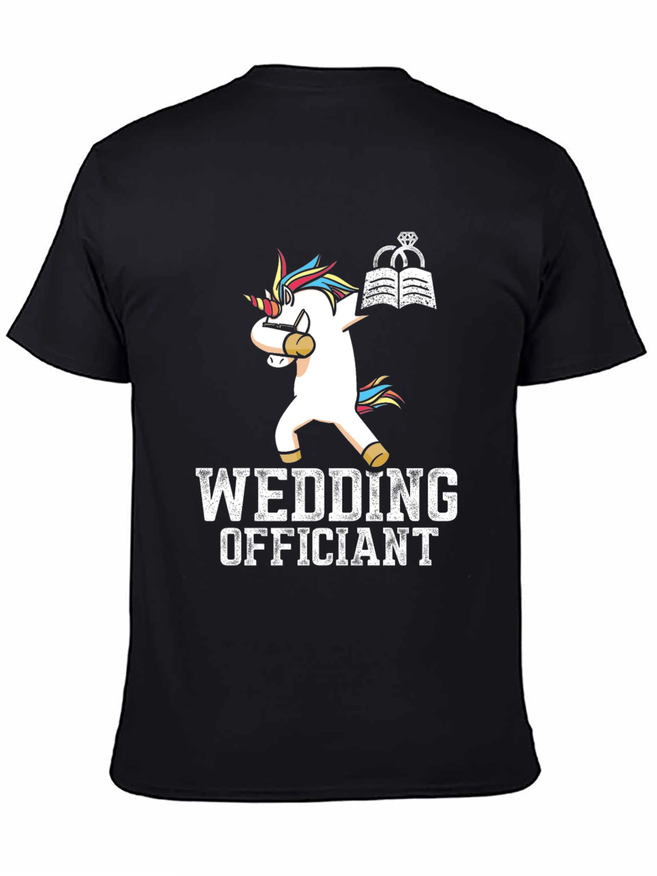 Wedding Officiant Unicorn Dabbing T-Shirt
