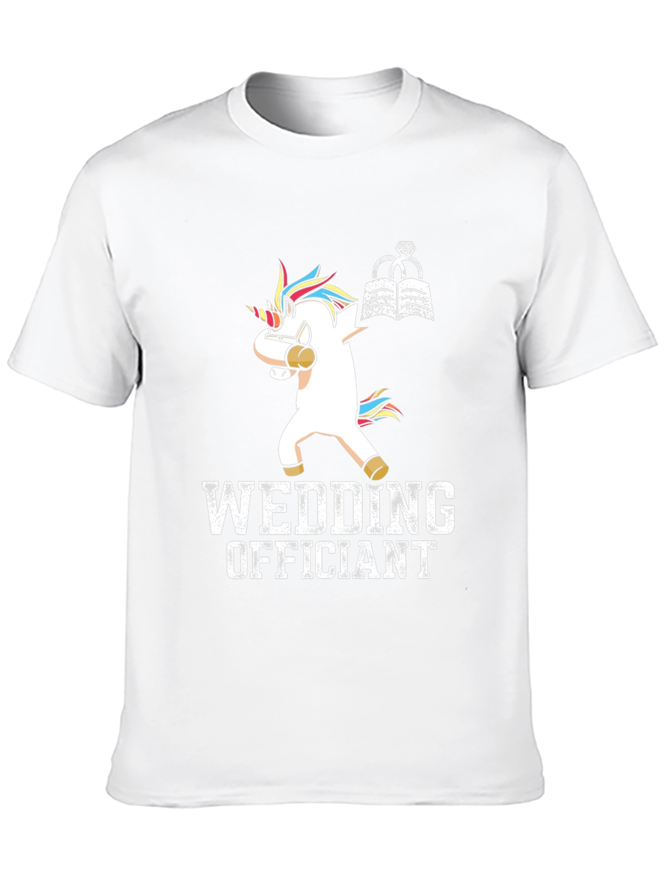 Wedding Officiant Unicorn Dabbing T-Shirt