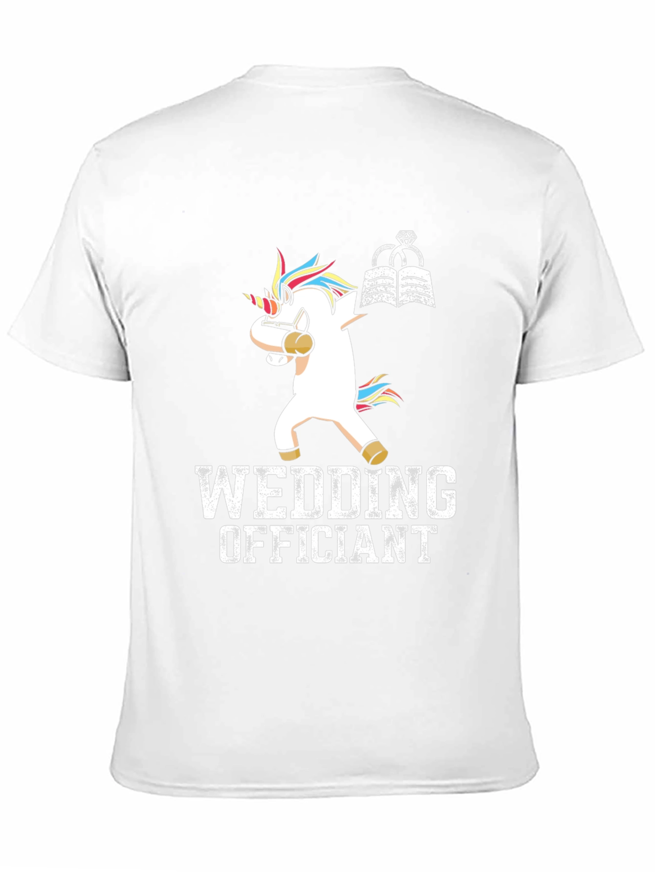 Wedding Officiant Unicorn Dabbing T-Shirt