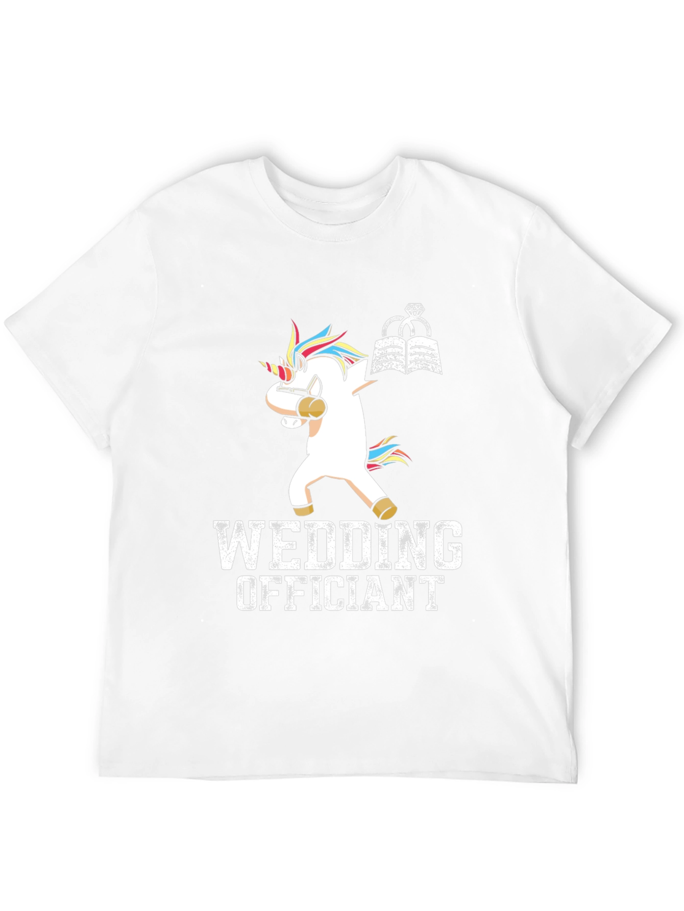 Wedding Officiant Unicorn Dabbing T-Shirt