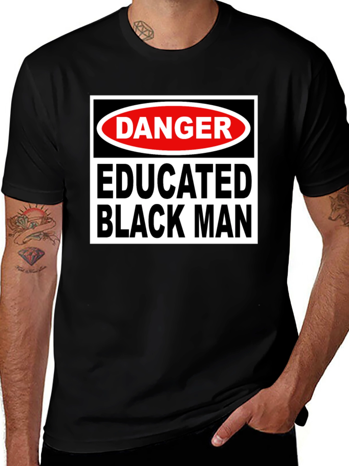 Danger Educated Black Man T-Shirt