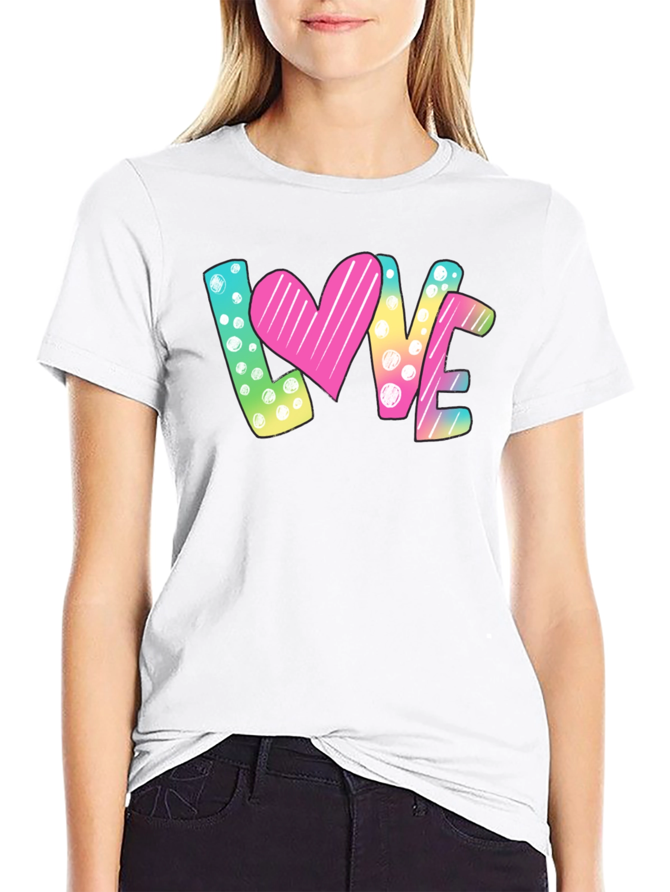 LOVE Graphic Print T-Shirt - Valentines Day