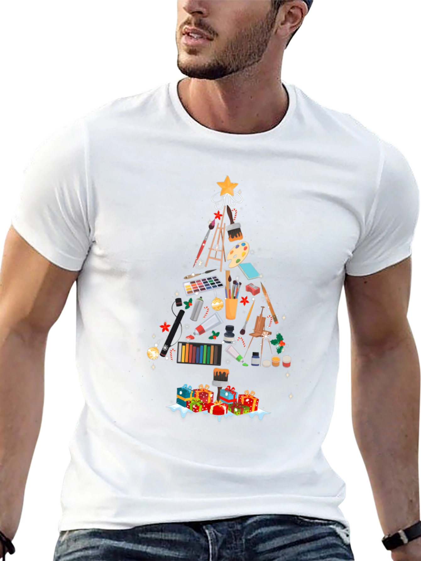 Artist Christmas Tree T-Shirt