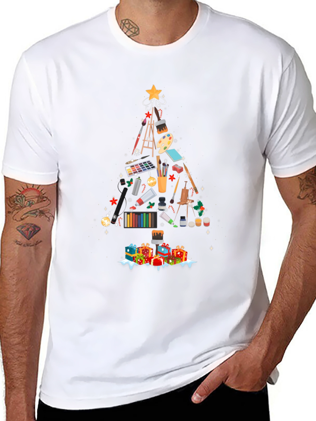 Artist Christmas Tree T-Shirt