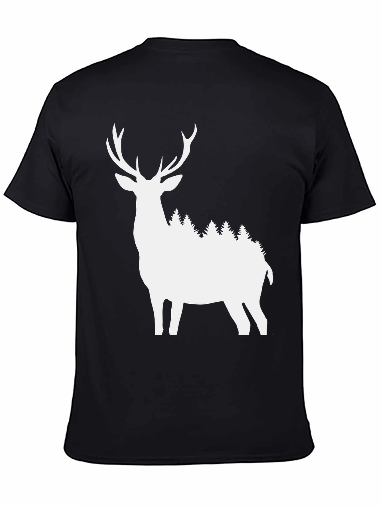 Deer Silhouette T-Shirt - Nature Inspired Graphic Tee
