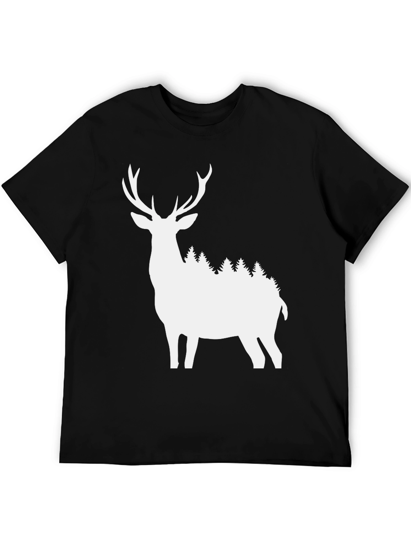 Deer Silhouette T-Shirt - Nature Inspired Graphic Tee
