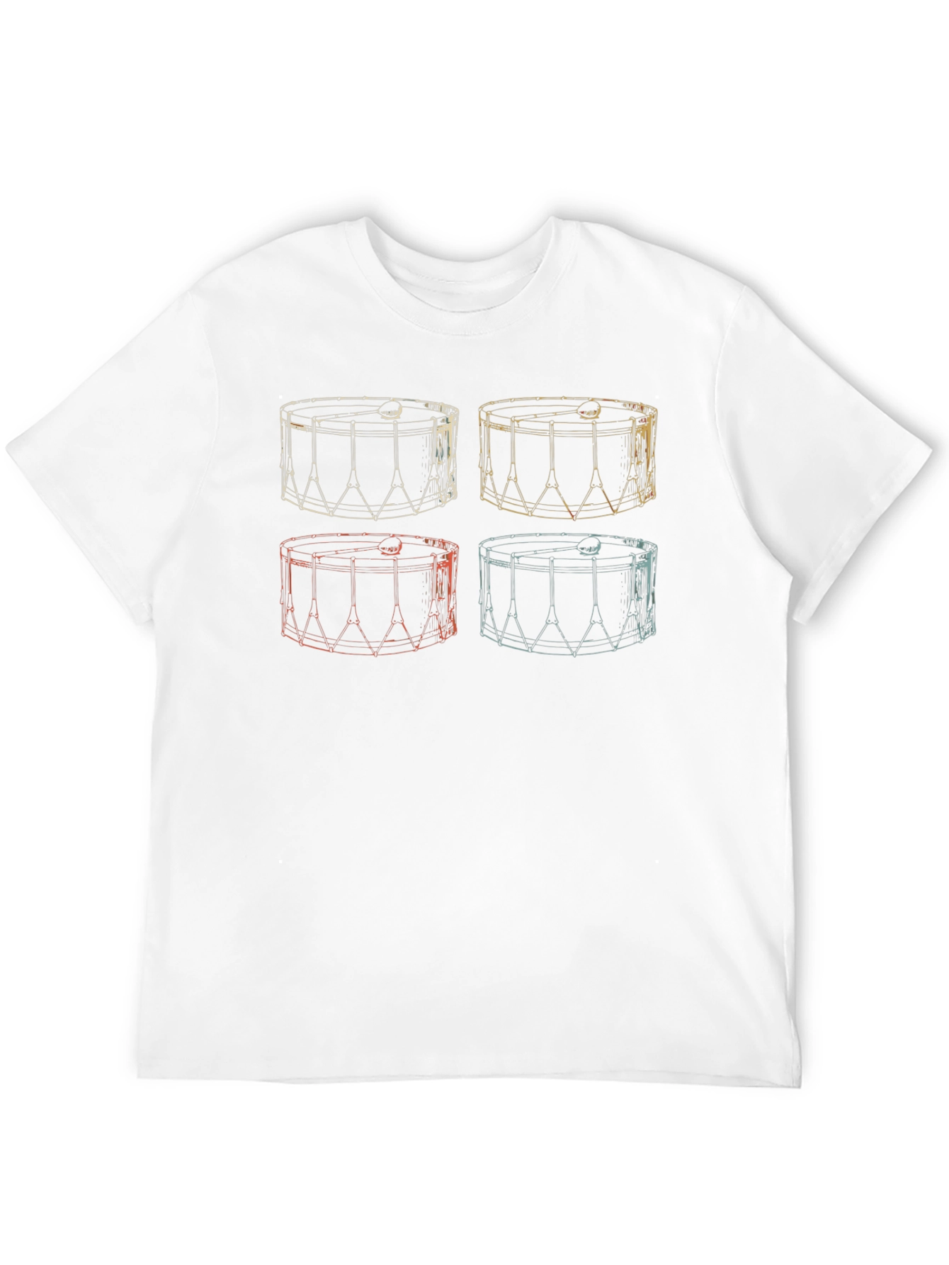Retro Drums Graphic Tee - Musician Style