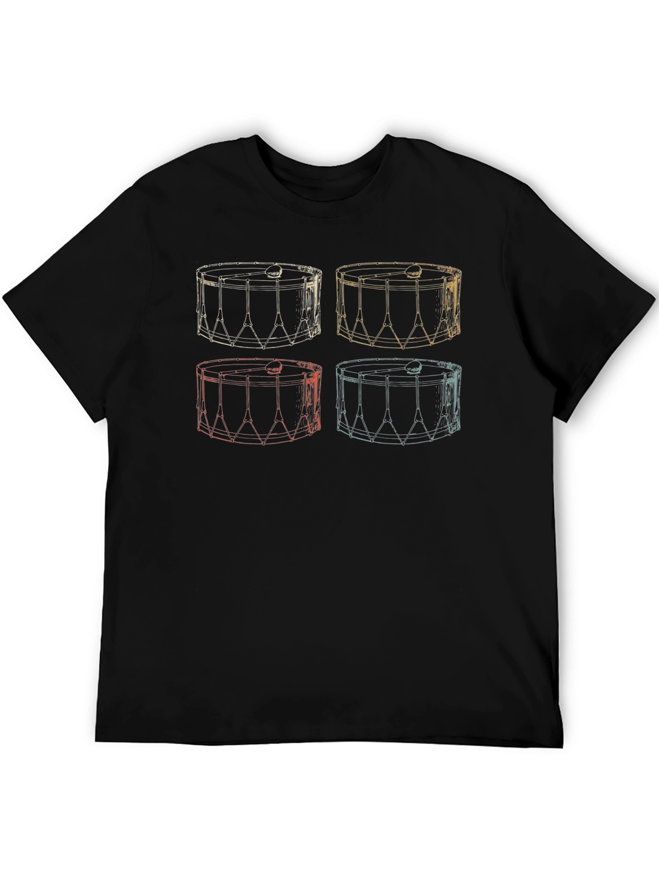 Retro Drums Graphic Tee - Musician Style