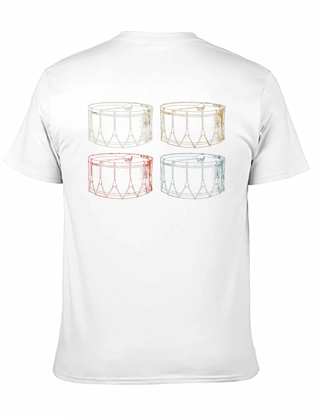 Retro Drums Graphic Tee - Musician Style