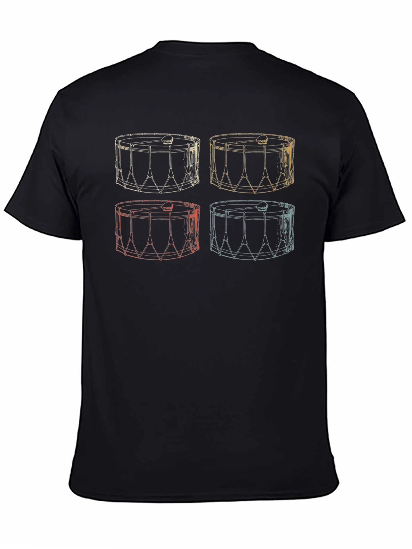 Retro Drums Graphic Tee - Musician Style