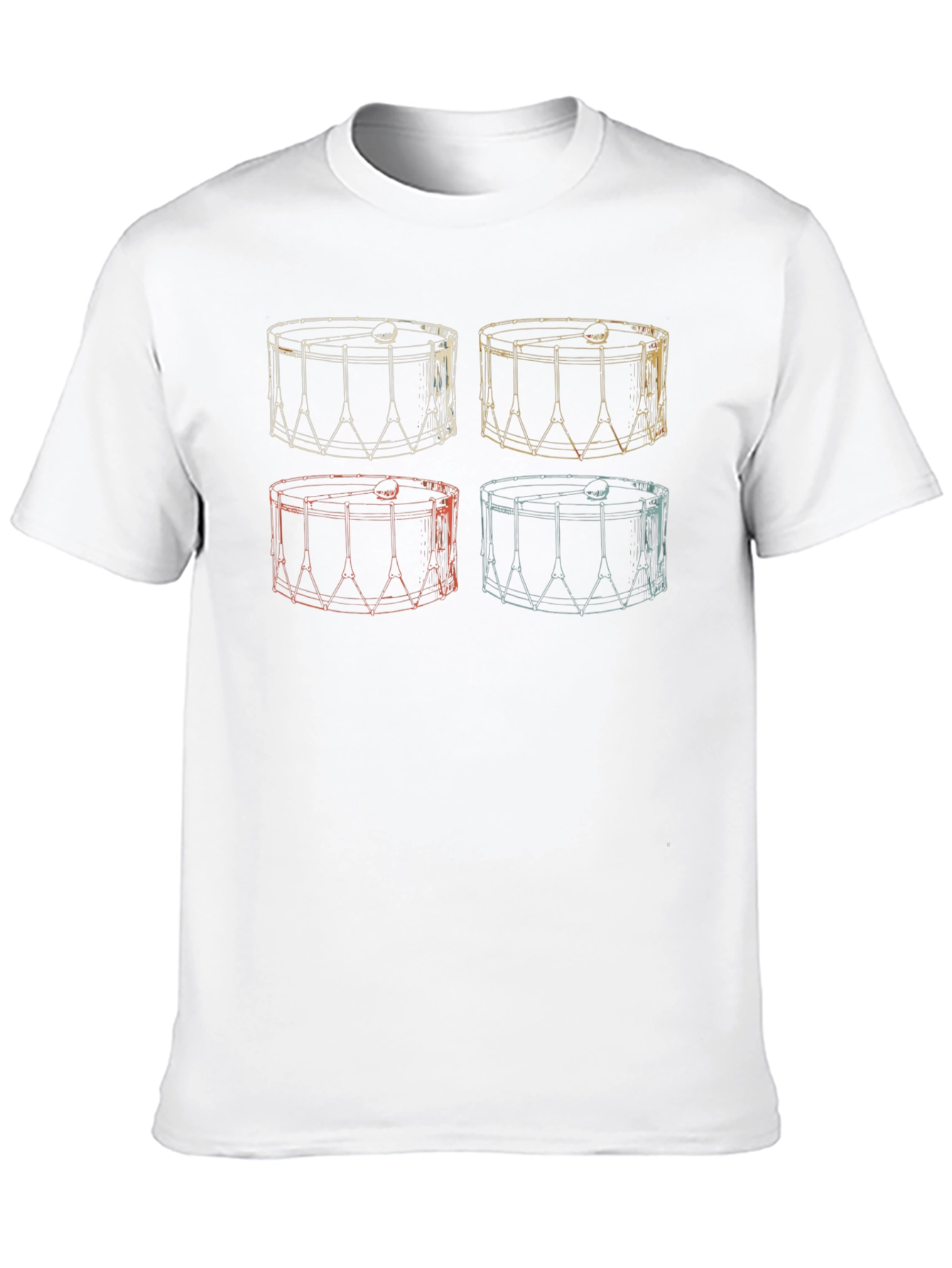 Retro Drums Graphic Tee - Musician Style