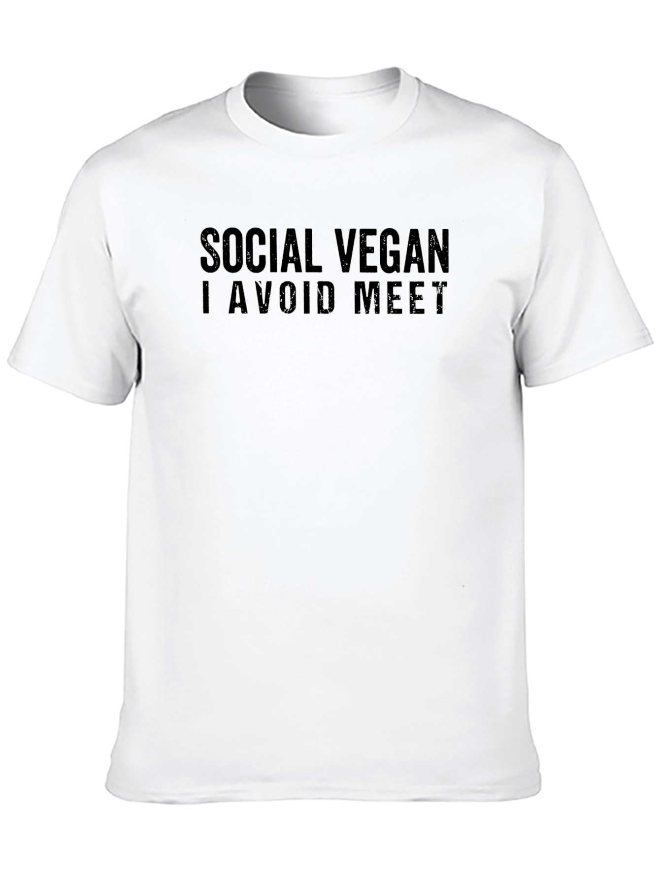 Social Vegan Graphic T-Shirt - Avoid Meet