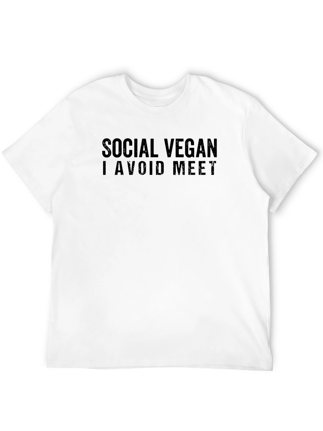 Social Vegan Graphic T-Shirt - Avoid Meet