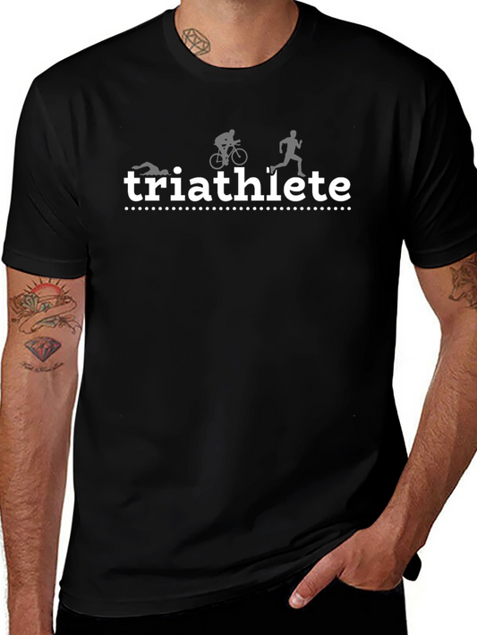 Triathlete Graphic T-Shirt - Black