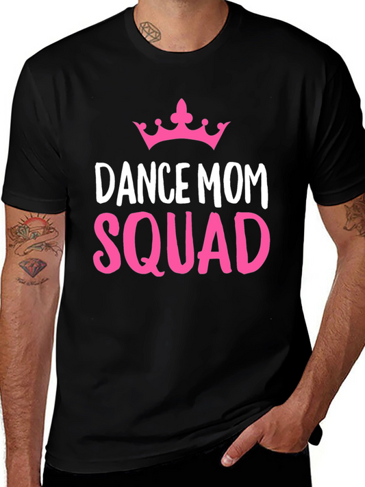 Dance Mom Squad Tee - Pink Crown Graphic