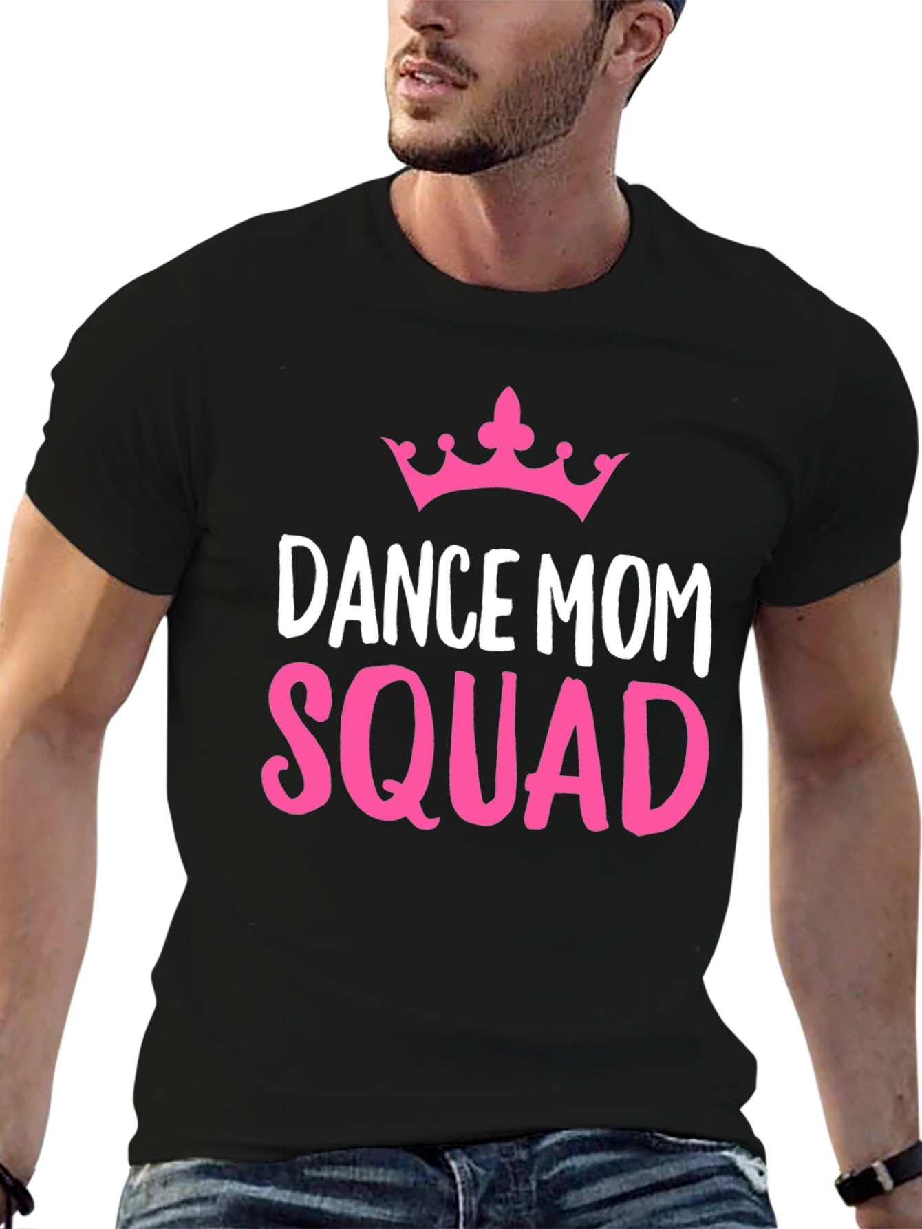 Dance Mom Squad Tee - Pink Crown Graphic