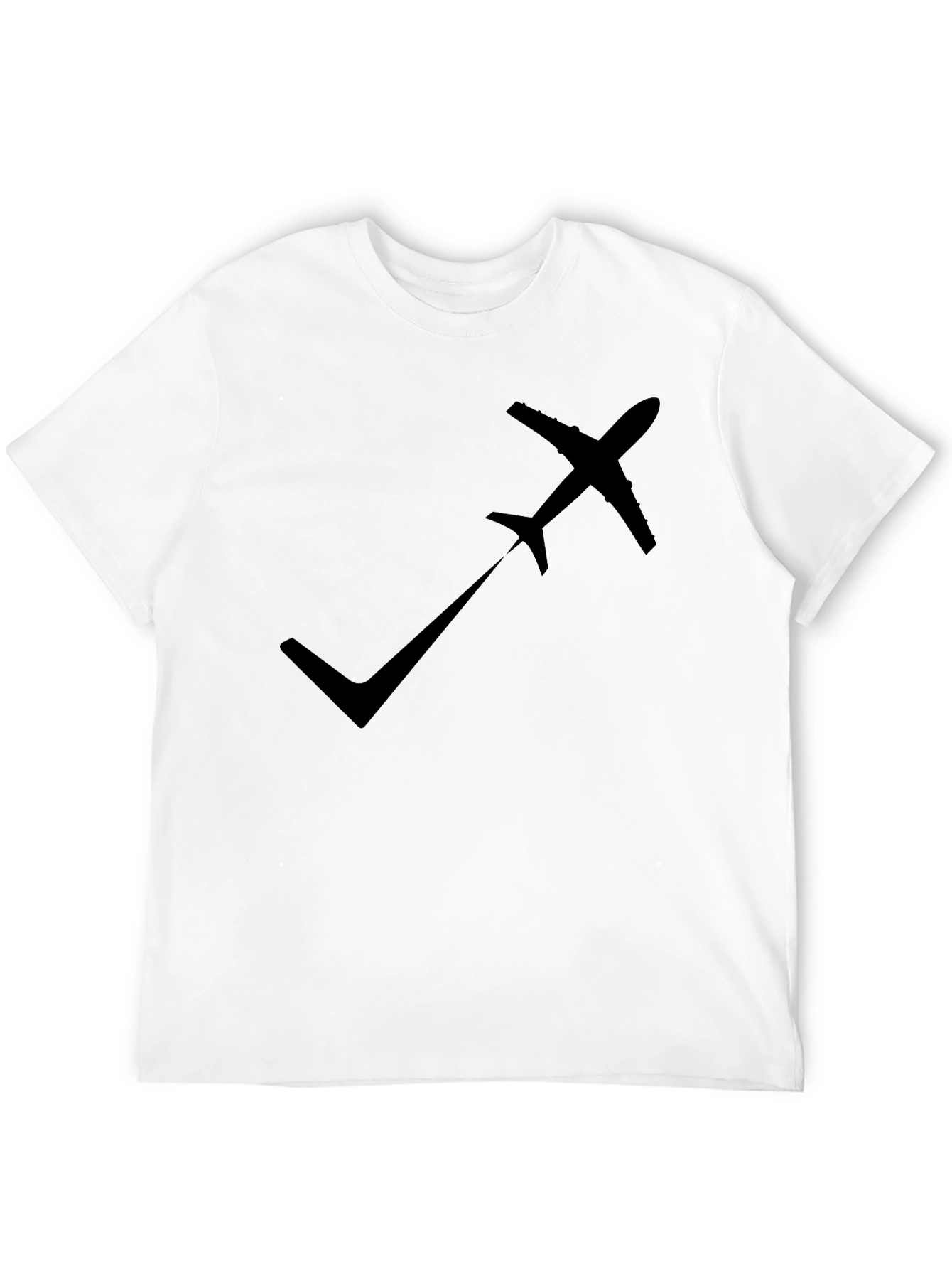 Airplane Checkmark Graphic Tee - Fly High in Style!
