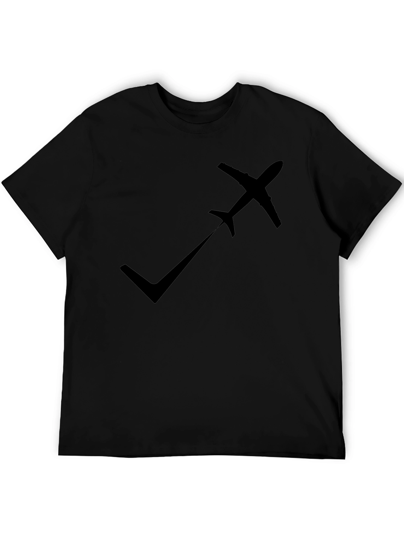 Airplane Checkmark Graphic Tee - Fly High in Style!