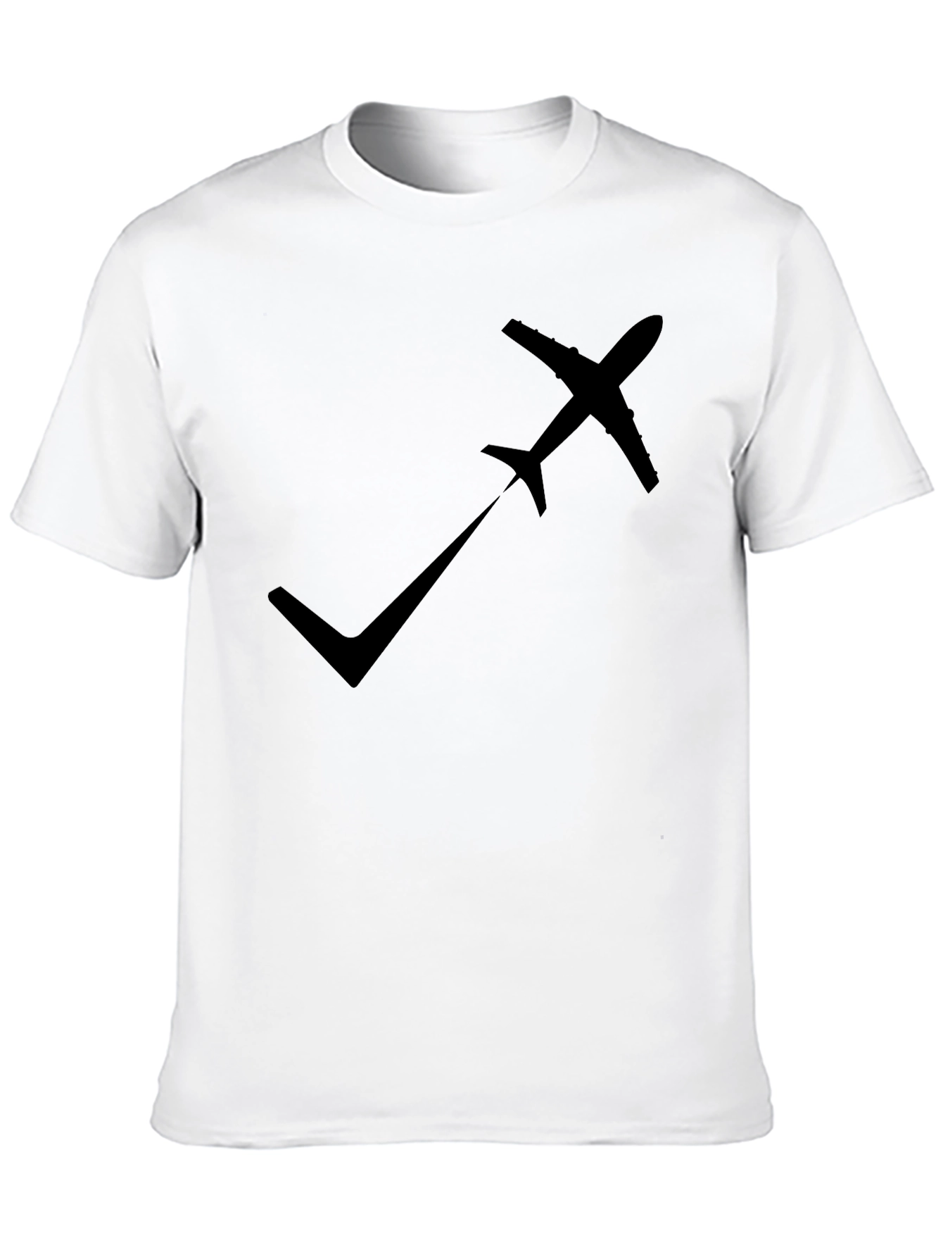 Airplane Checkmark Graphic Tee - Fly High in Style!