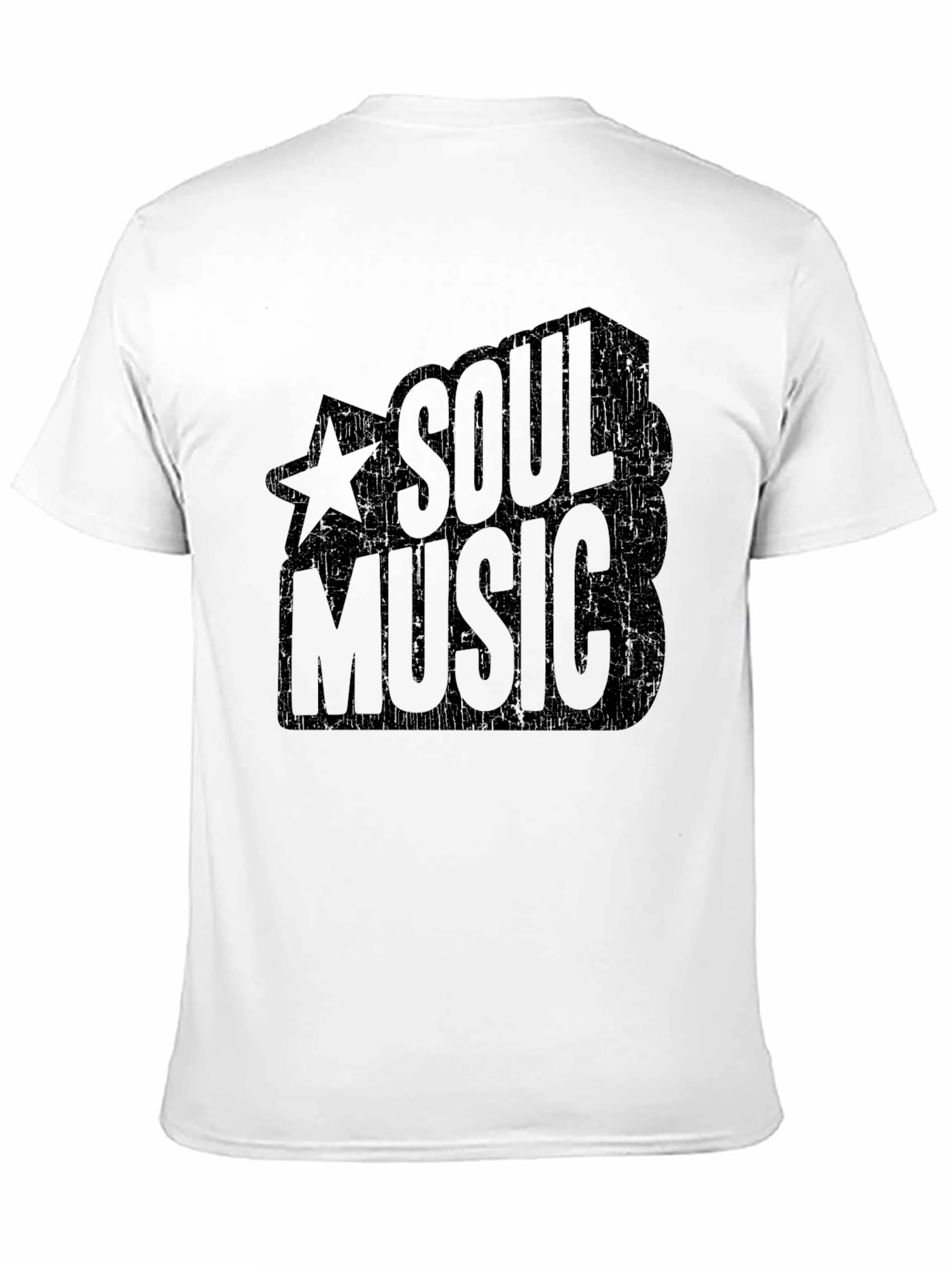 Soul Music Graphic Print Black T-Shirt