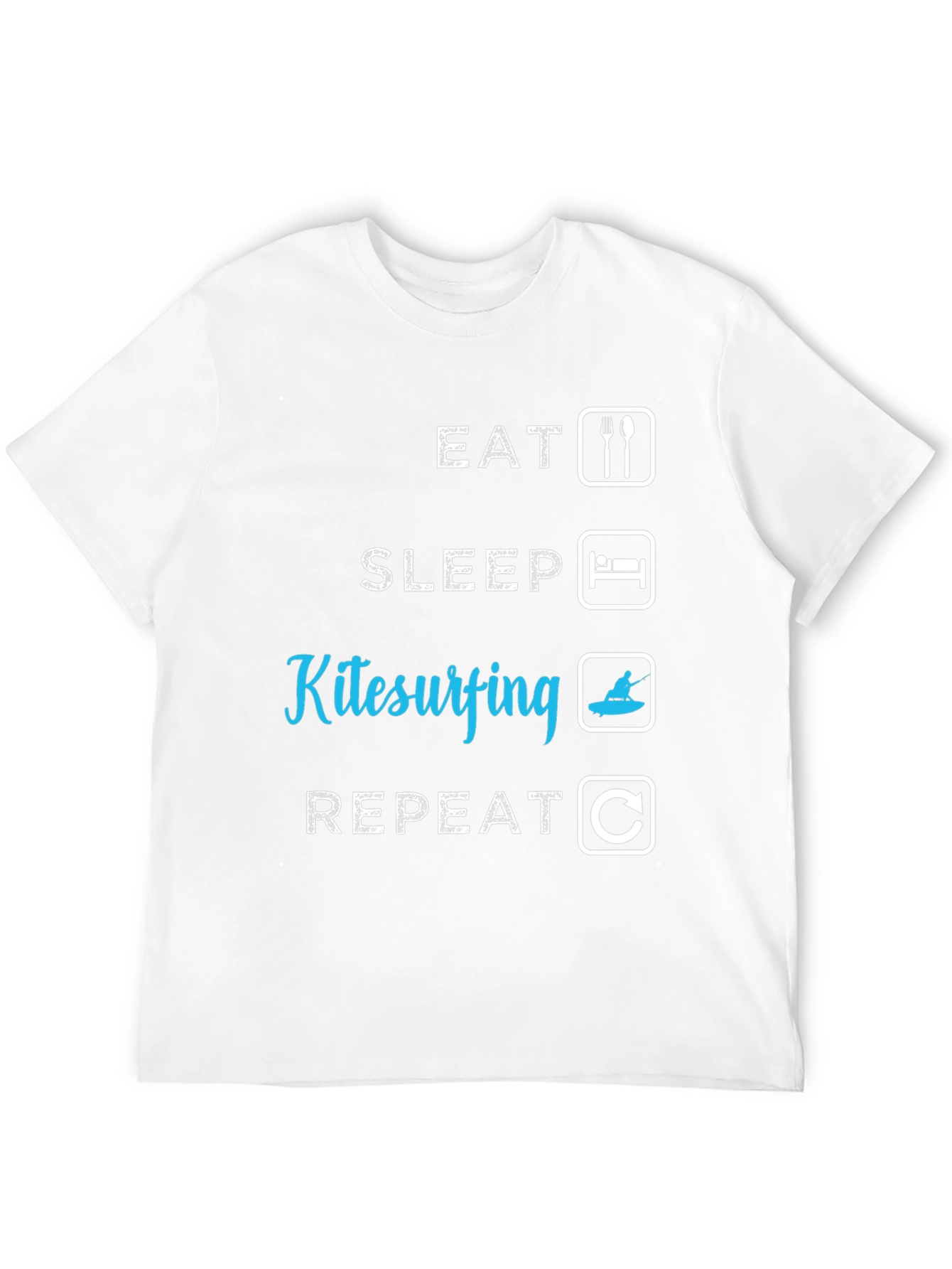 Eat Sleep Kitesurfing Repeat Black T-Shirt