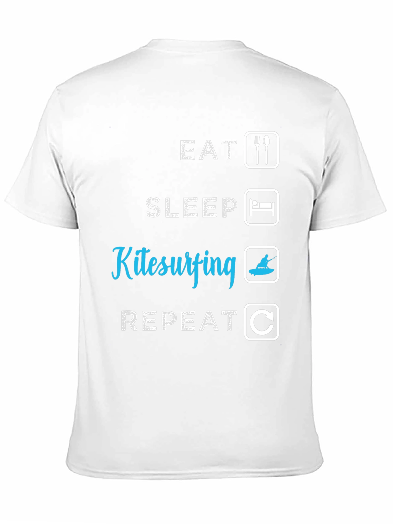 Eat Sleep Kitesurfing Repeat Black T-Shirt