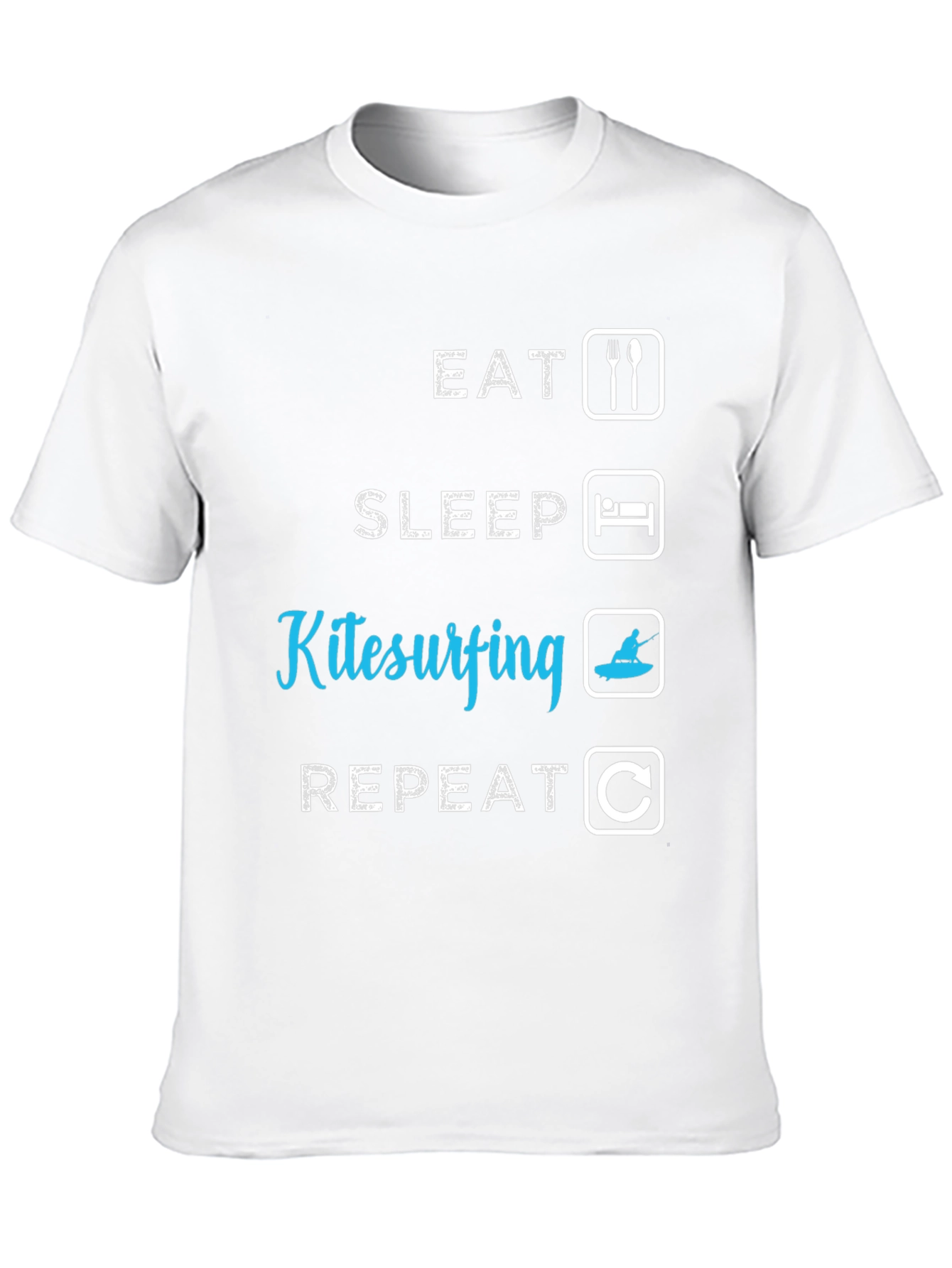 Eat Sleep Kitesurfing Repeat Black T-Shirt