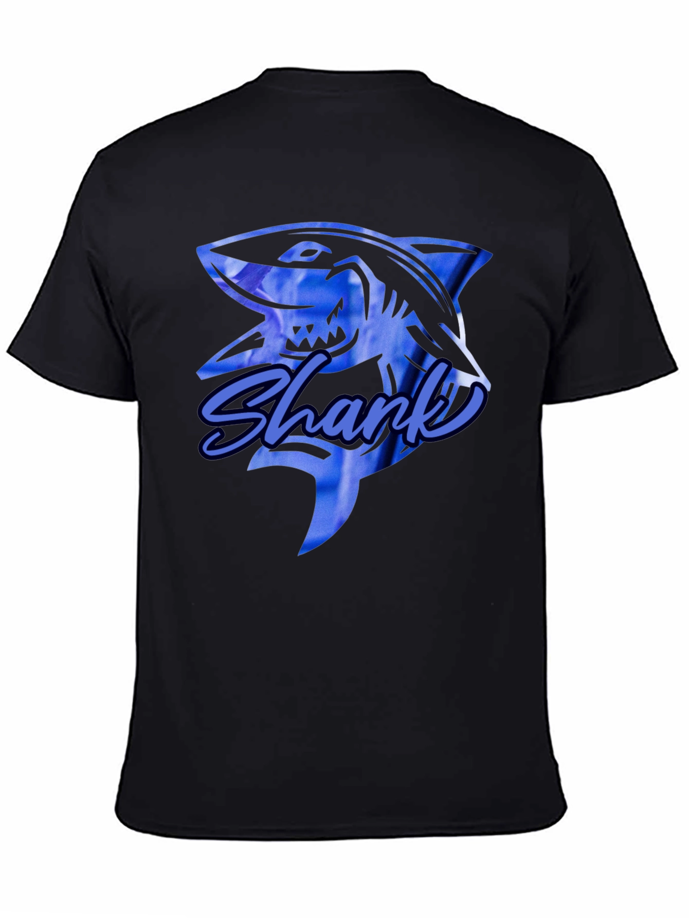 Shark Graphic Print Black T-Shirt