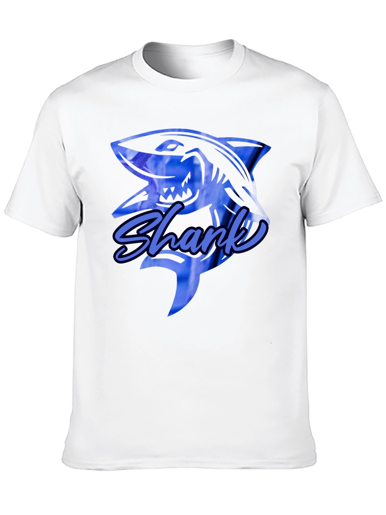 Shark Graphic Print Black T-Shirt