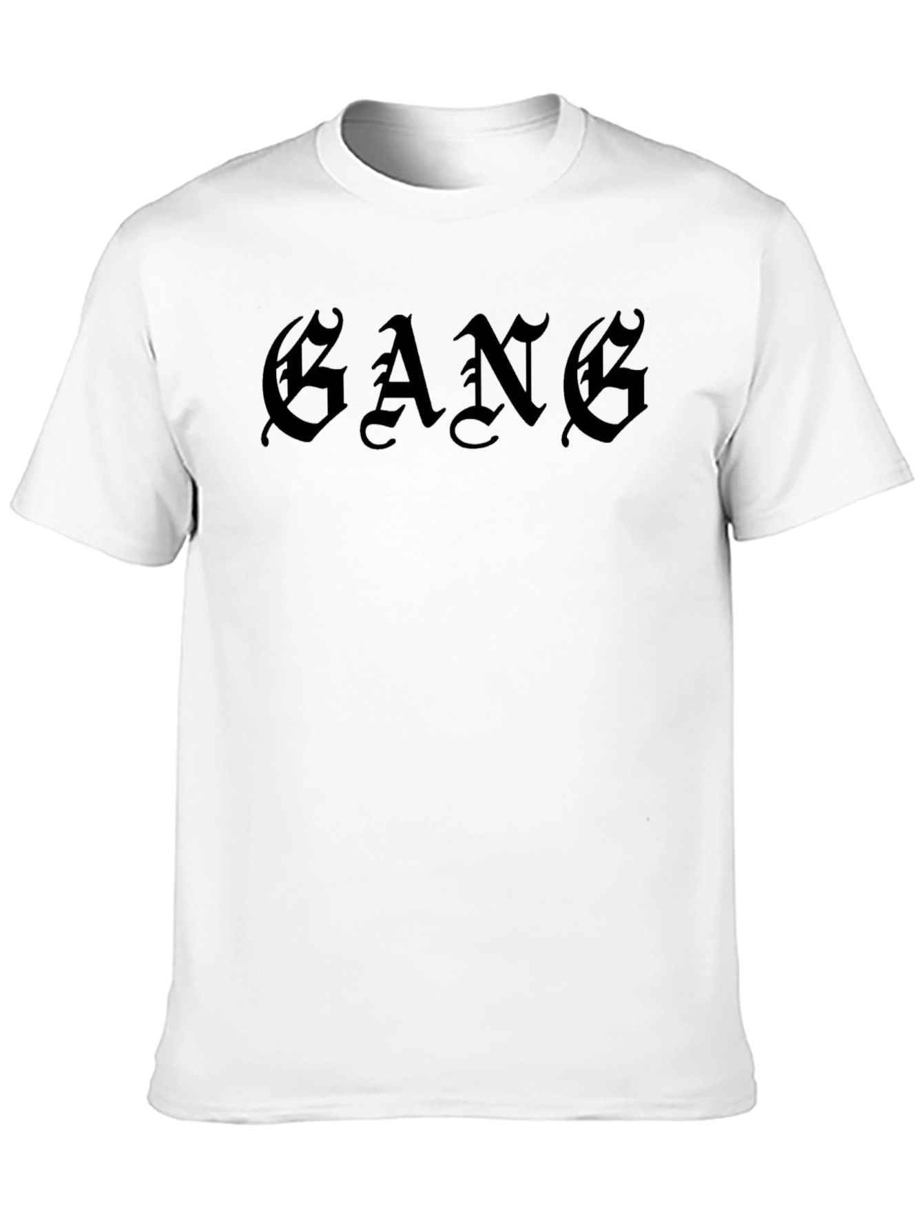 GANG Graphic Print Black T-Shirt