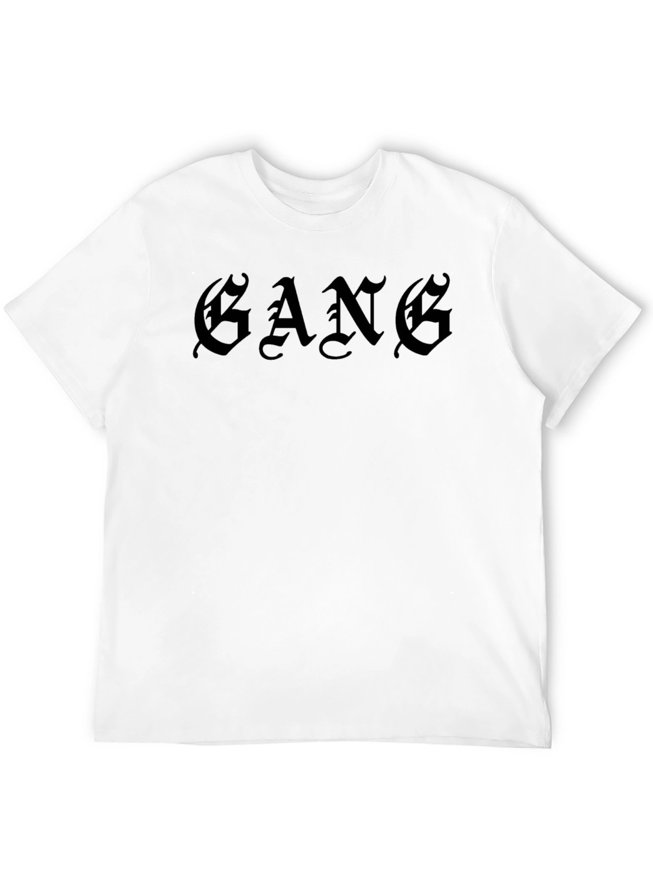 GANG Graphic Print Black T-Shirt