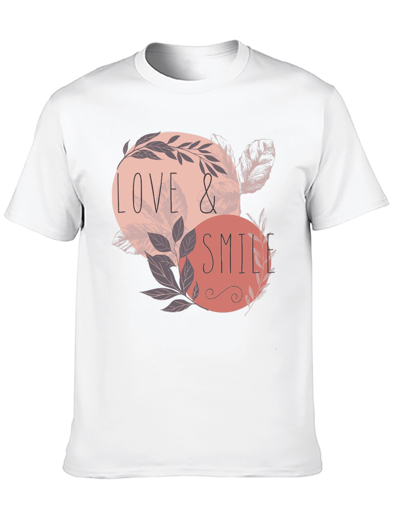 Love & Smile Graphic Tee - Mens Black T-Shirt