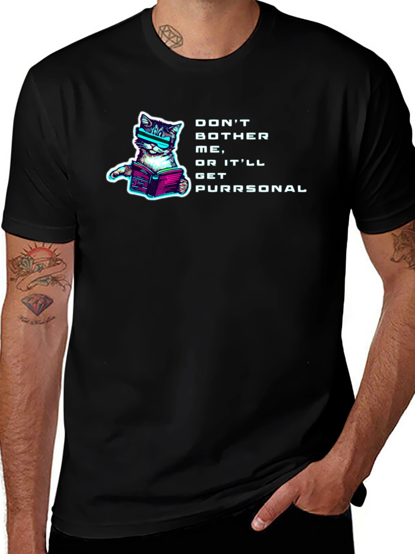 Cyberpunk Cat T-Shirt - Dont Bother Me!