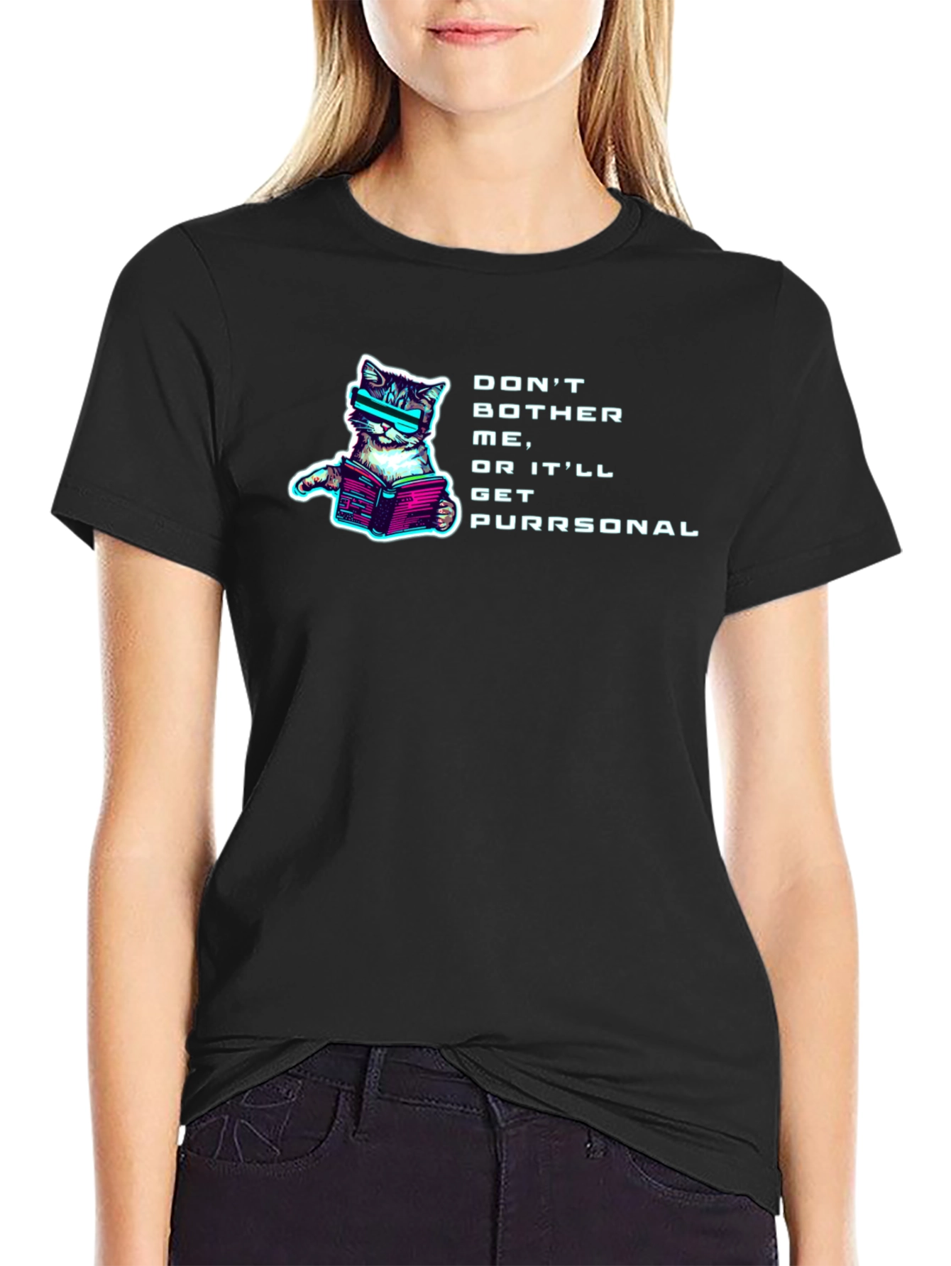 Cyberpunk Cat T-Shirt - Dont Bother Me!