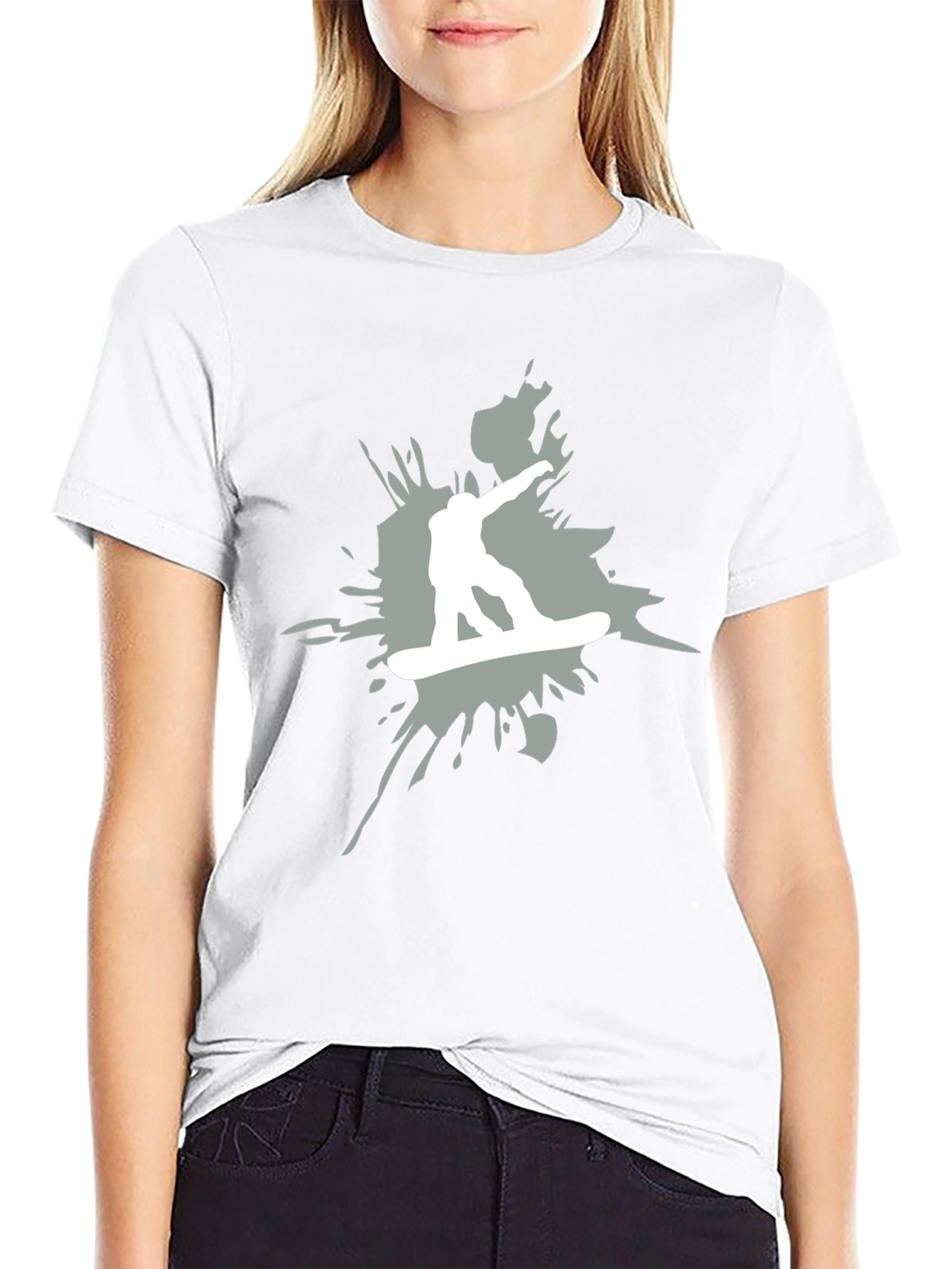 Snowboarder Graphic T-Shirt - Black